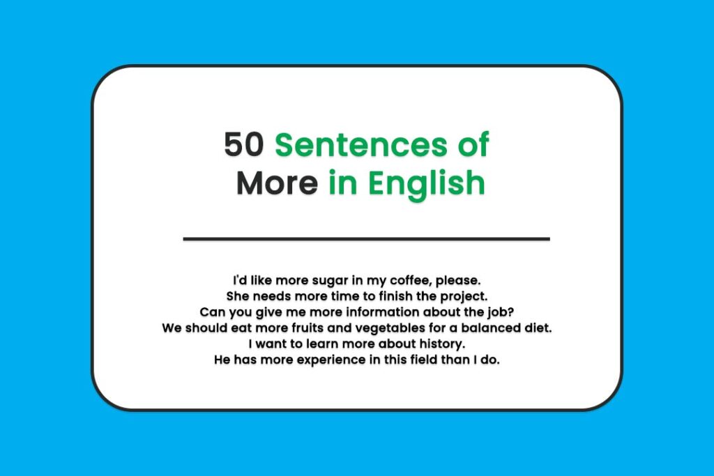 50 sentences of more