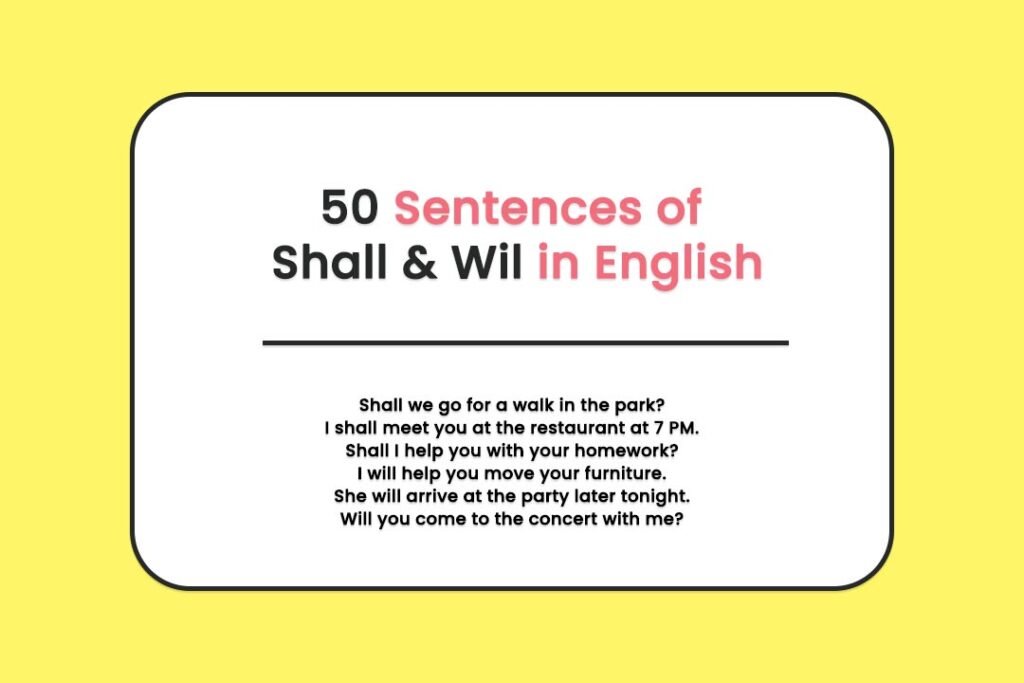 50 sentences of shall and will