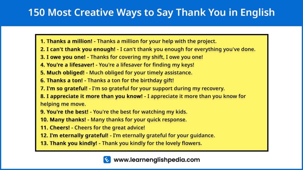 creative ways to say thank you