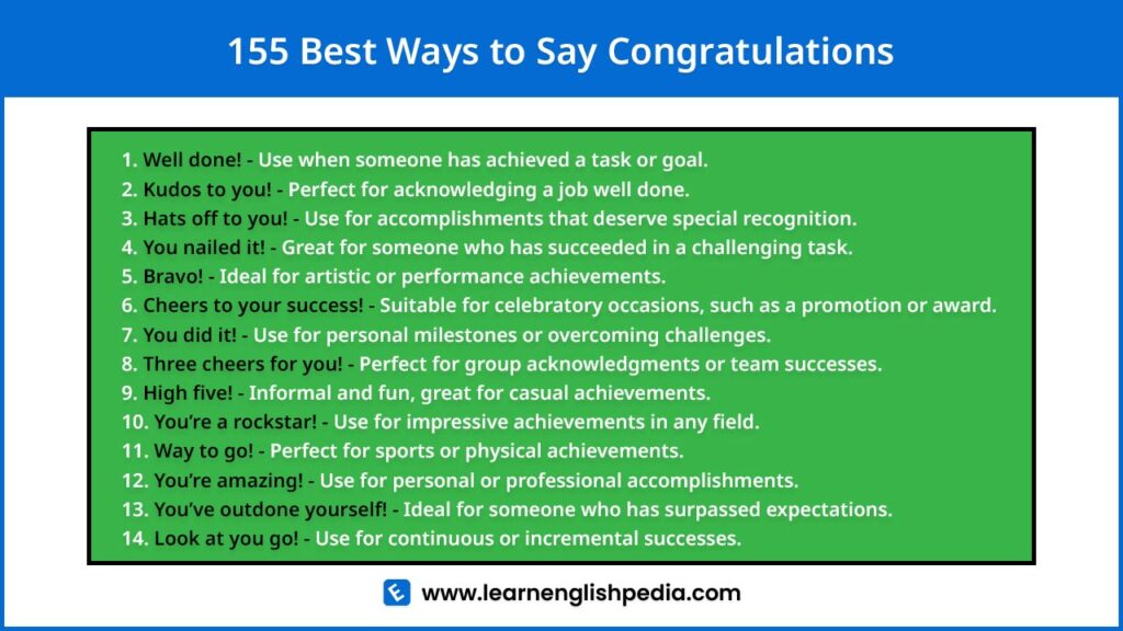 ways to say congratulations